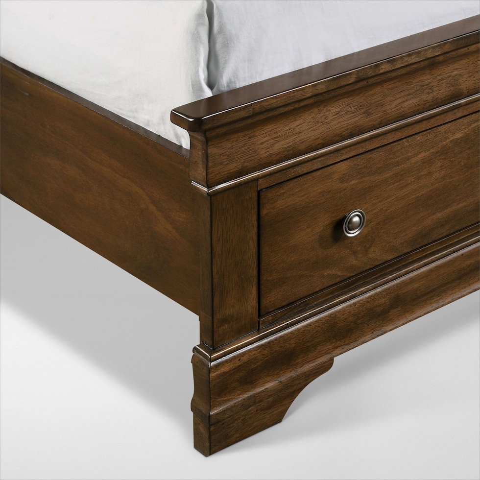 louis bedroom light brown  pc king bedroom   