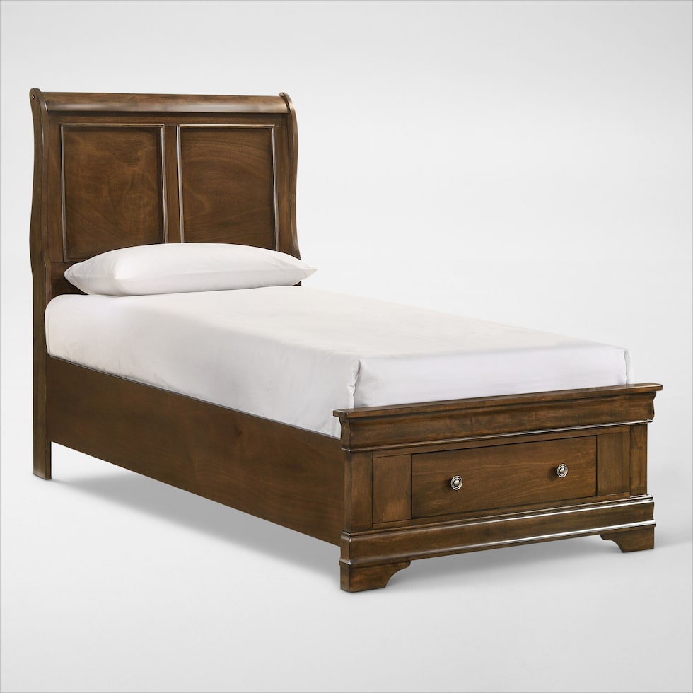 louis bedroom light brown  pc twin bedroom   