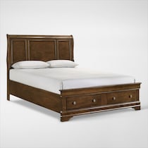 louis bedroom light brown king bed   