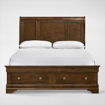 louis bedroom light brown king bed   