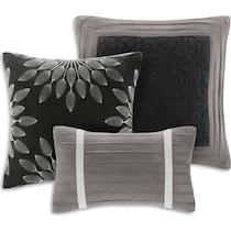 louise black and gray california king bedding set   
