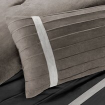louise black and gray california king bedding set   