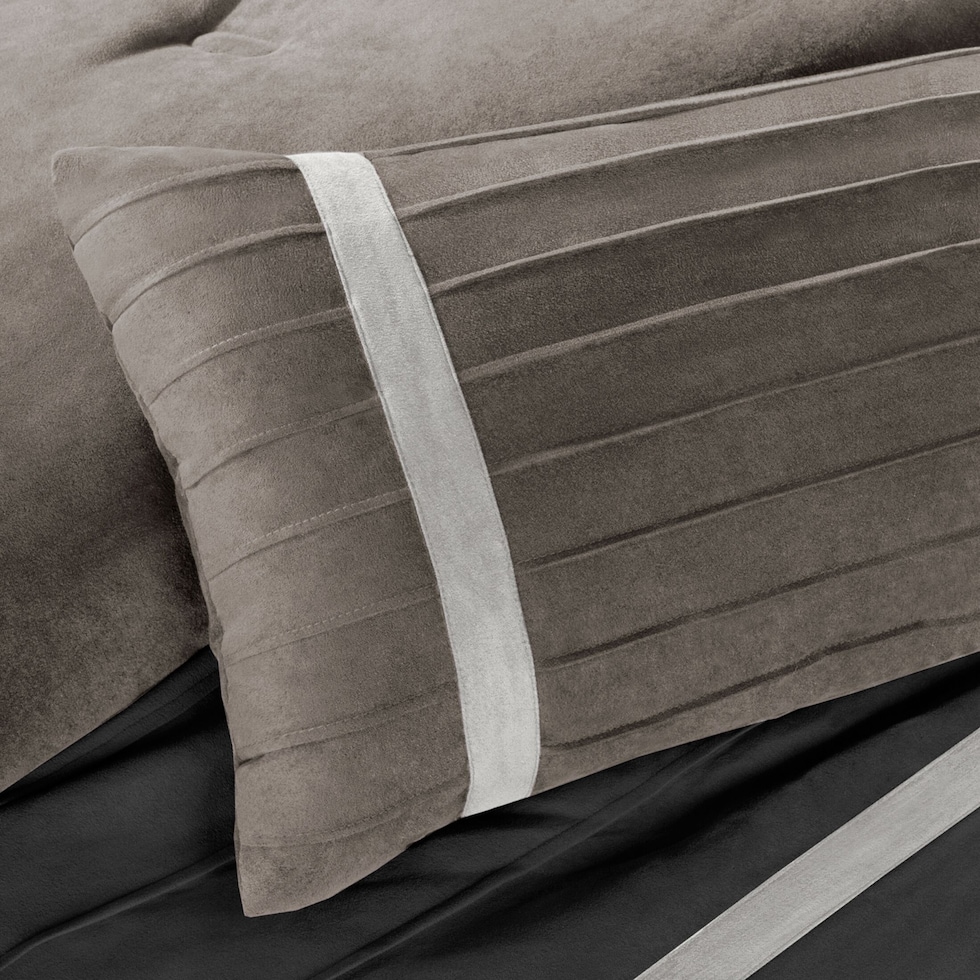 louise black and gray queen bedding set   