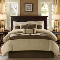 louise light brown california king bedding set   