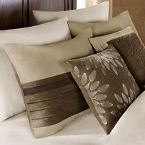 louise light brown california king bedding set   