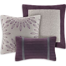louise purple queen bedding set   
