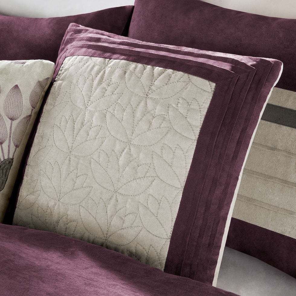 louise purple queen bedding set   