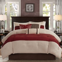 louise red california king bedding set   