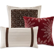 louise red california king bedding set   