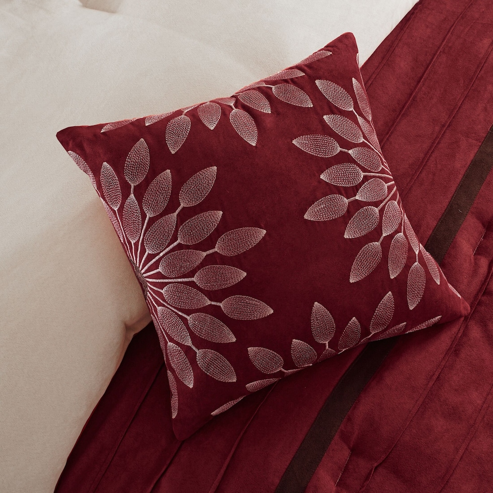 louise red california king bedding set   