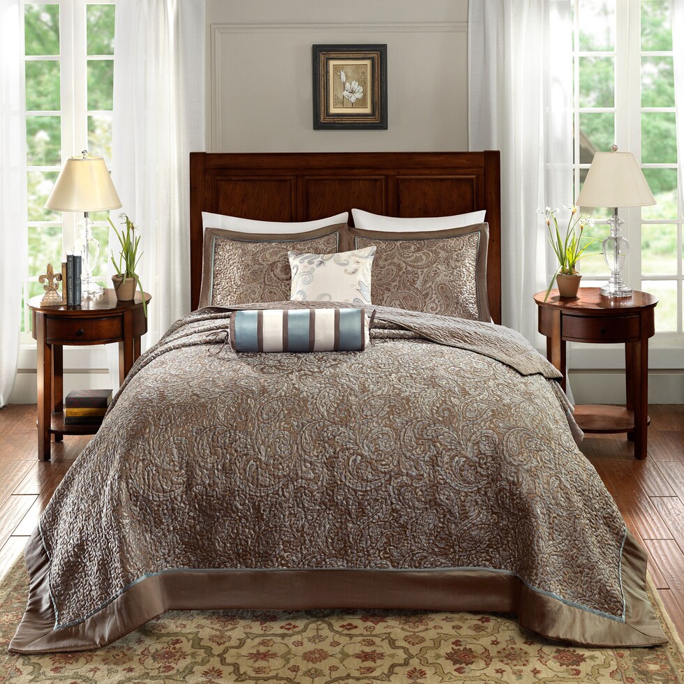louisiana blue king bedding set   