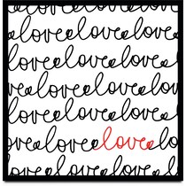 love on repeat black and white wall art   