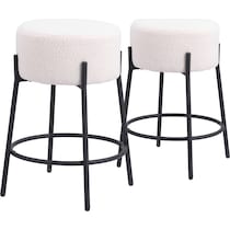 luanda white counter height stool   