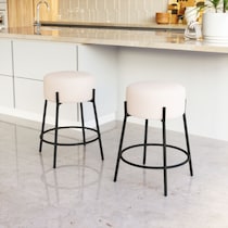 luanda white counter height stool   