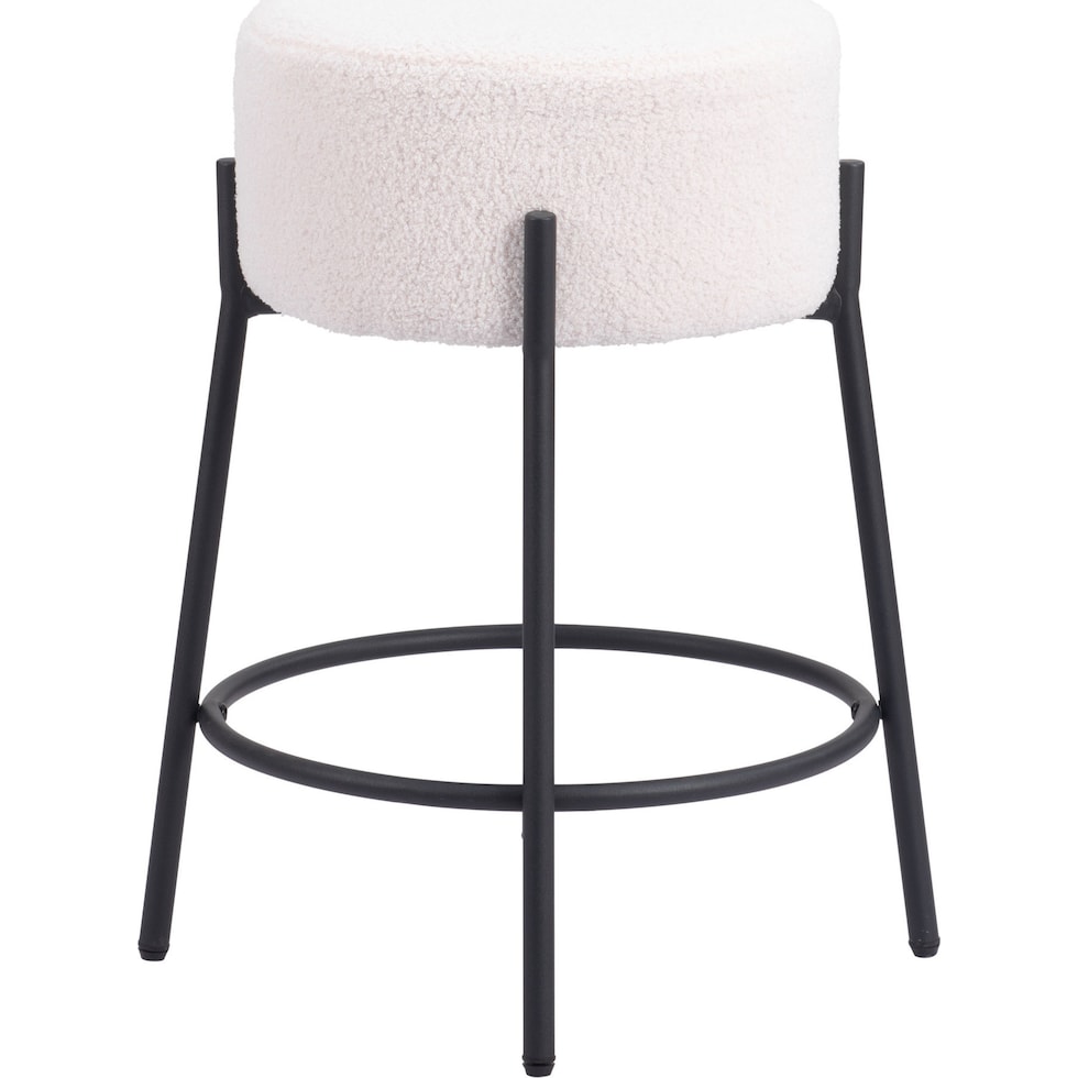 luanda white counter height stool   