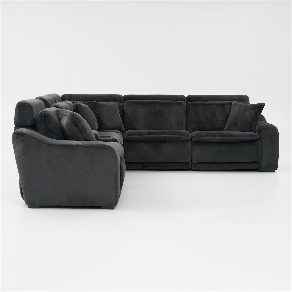 luca reclining blue sectional   