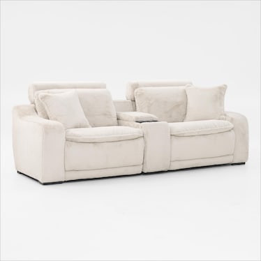 Luca Dual-Power Reclining Loveseat with Console