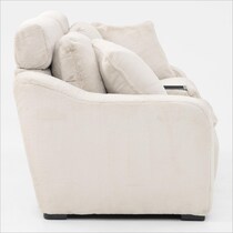 luca reclining white loveseat   