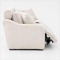 luca reclining white loveseat   
