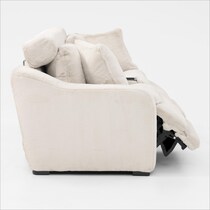 luca reclining white loveseat   