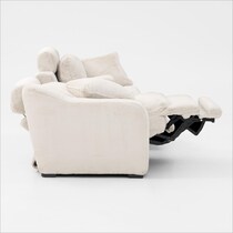 luca reclining white loveseat   