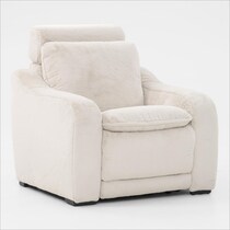 luca reclining white recliner   
