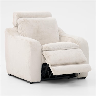 Luca Dual-Power Recliner - Ivory