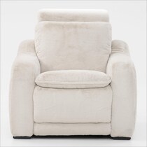 luca reclining white recliner   
