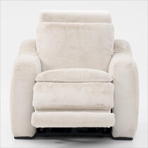 luca reclining white recliner   