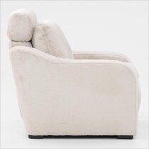 luca reclining white recliner   