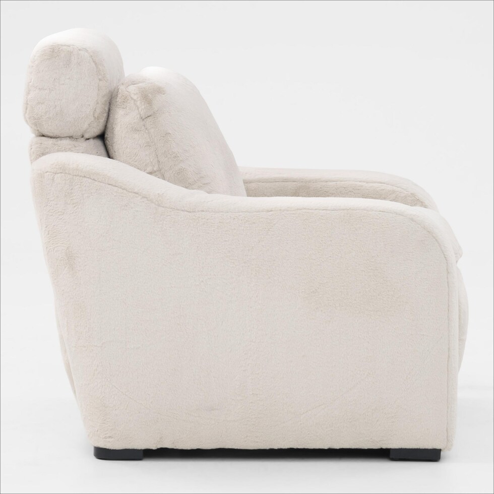 luca reclining white recliner   