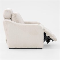 luca reclining white recliner   