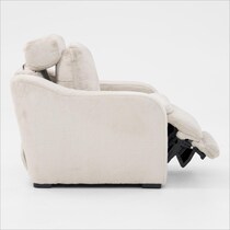 luca reclining white recliner   