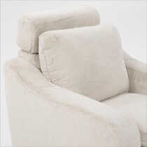 luca reclining white recliner   