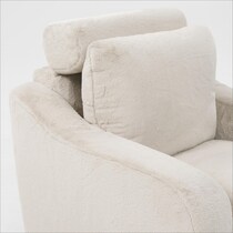 luca reclining white recliner   