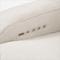 luca reclining white recliner   