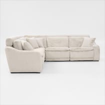 luca reclining white sectional   
