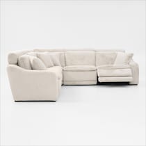 luca reclining white sectional   