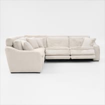 luca reclining white sectional   