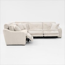 luca reclining white sectional   