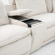 luca reclining white sectional   