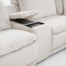 luca reclining white sectional   