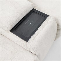 luca reclining white sectional   
