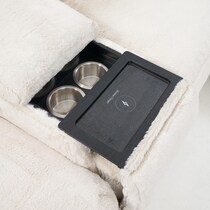 luca reclining white sectional   