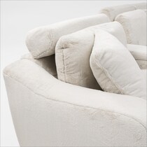 luca reclining white sectional   