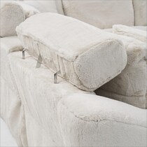 luca reclining white sectional   
