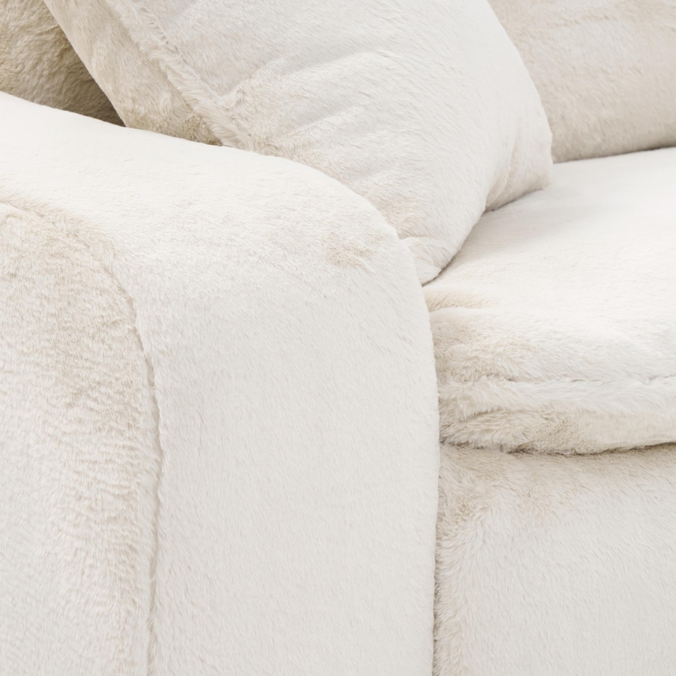 luca reclining white sectional   