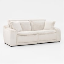 luca reclining white sofa   