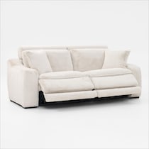 luca reclining white sofa   