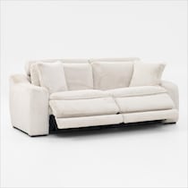 luca reclining white sofa   